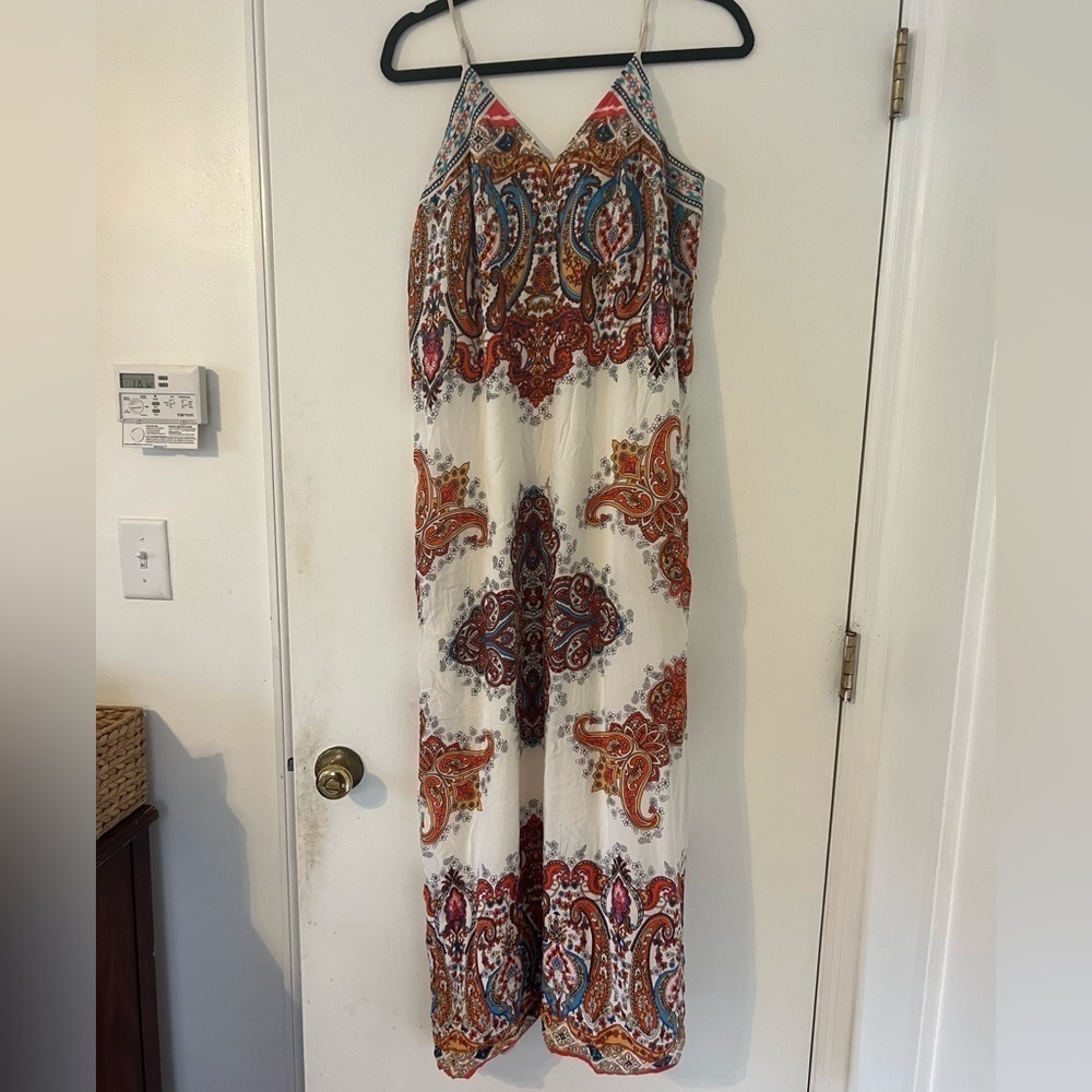 Flying Tomato Bohemian Maxi Dress with Paisley Print size S (E125)